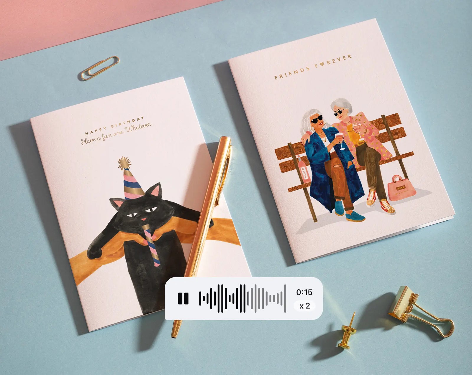 audio greeting cards.