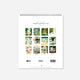 Back cover of Travel Bucket List 2026 wall calendar by All the Ways to Say showing 12 illustrated travel destinations for each month