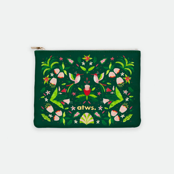 green jungle pouch bag tropical leaves by All The Ways To Say