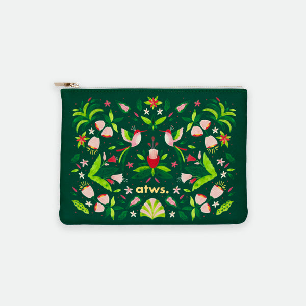 green jungle pouch bag tropical leaves by All The Ways To Say