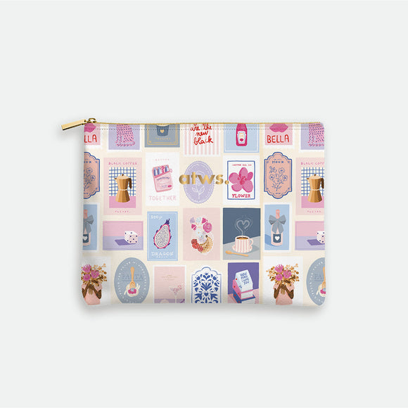 miscellaneous pouch bag colorful illustrations by All The Ways To Say