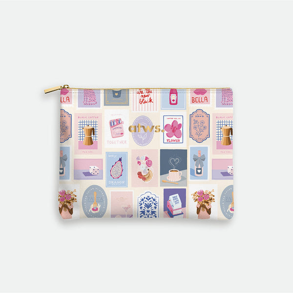 miscellaneous pouch bag colorful illustrations by All The Ways To Say