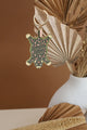 All The Ways To Say Casually Wild enamel keychain – leopard rug design in gold and green tones