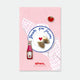 Tomato Sauce enamel pin set by All the Ways to Say featuring tomato, sauce bottle, and gold farfalle pasta, gold-plated details on pink Italian kitchen background.