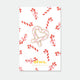 Sugar Heart enamel pin by All the Ways to Say featuring pink and white candy cane heart design with gold-plated details on festive candy background.