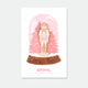 Pink Nutcracker enamel pin by All the Ways to Say featuring pink and gold nutcracker design with festive details, displayed on Merry & Bright holiday card.