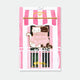 Together Cats enamel pin by All the Ways to Say featuring two cats sharing a pink glittery sweater with “together” text, gold-plated details on bakery background.