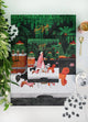 The Dog Sitter Puzzle by All the Ways to Say – Illustration of a woman walking dogs in New York, surrounded by lush greenery.