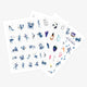 Spiritual Stuff Stickers Set by All the Ways to Say with 3 eco-friendly sheets and 110 mystical designs featuring zodiac signs, crystals and symbols.