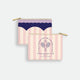 After Tennis Club Wallet by All the Ways to Say in premium PU leather with striped tennis design and golden zip detail