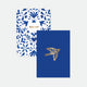 Swallows Pocket Notebook A6 Duo – illustrated covers with blue folk patterns and golden swallow design, gold foil details, by All the Ways to Say.