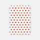 A5 notebook cover by All The Ways To Say featuring a repetitive pattern of small red watercolor hearts on a cream background.