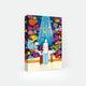 Boarding Soon 1000-piece jigsaw puzzle box by All The Ways To Say, illustration of a woman and her cat waiting at an airport gate surrounded by a colorful coral reef, text reads "Jigsaw Puzzle".