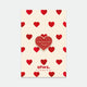 Cheesy as fuck enamel pin by All the Ways to Say featuring red heart with gold lettering on illustrated cream and red heart background.