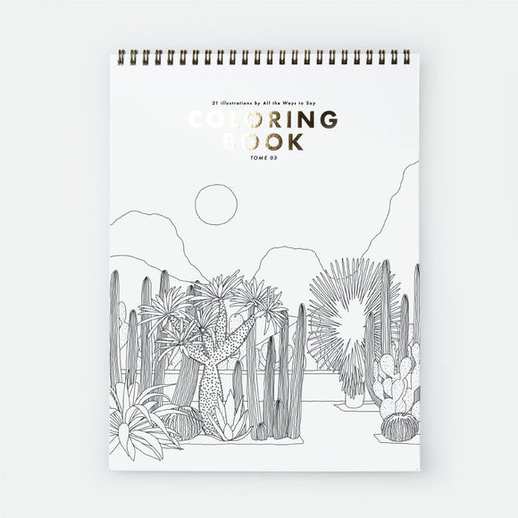 cactus and plants coloring book by All The Ways To Say botanical adult coloring pages