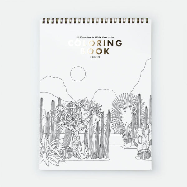cactus and plants coloring book by All The Ways To Say botanical adult coloring pages