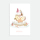 Holly Berry enamel pin by All the Ways to Say featuring gold-plated holly leaves and red berries on illustrated snowy Christmas cake background.