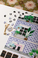 Lisboa - Puzzle 1000 pieces: close-up of the puzzle illustration with a matching pink cat keychain.