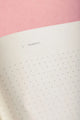 Notebook A5 Life With Pets & Plants - Detailed view of the "Subject" header on the inside pages.