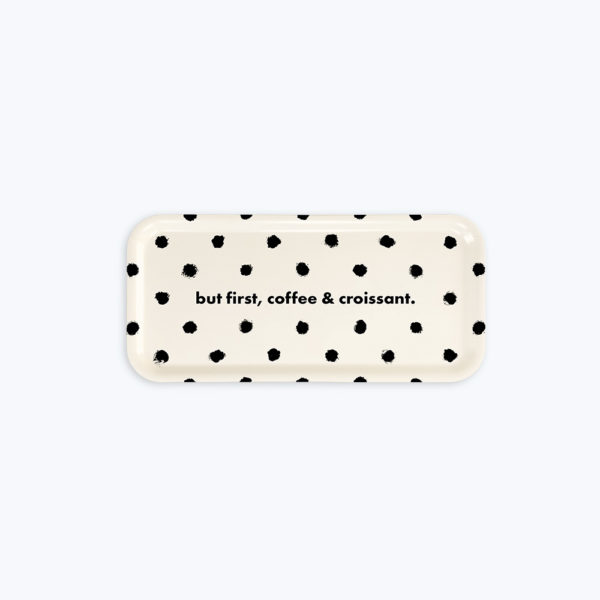 Painted Dots But first coffee | Coffee Tray